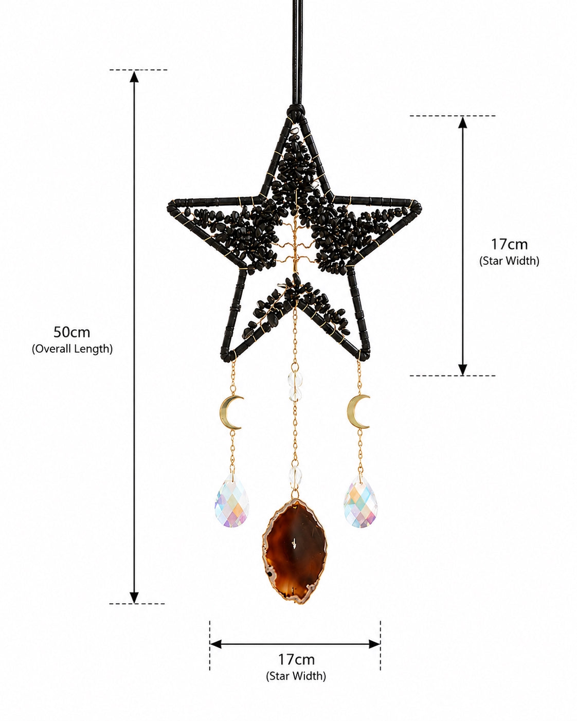 Celestial Star Crystal Suncatcher