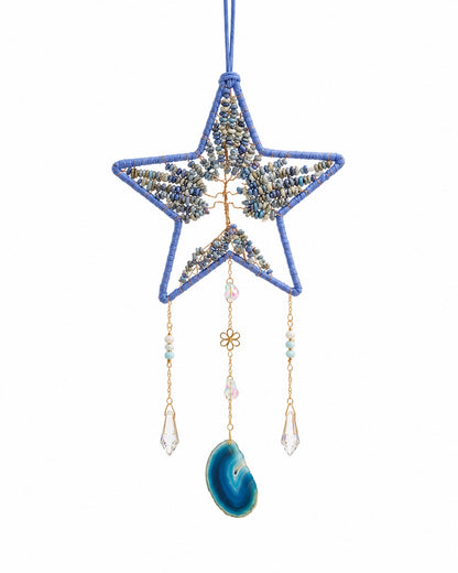 Celestial Star Crystal Suncatcher