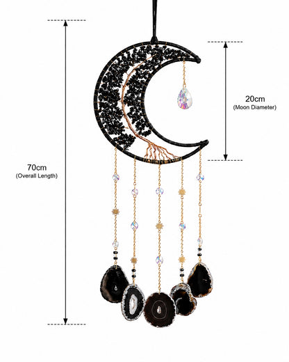 Midnight Moon Crystal Suncatcher