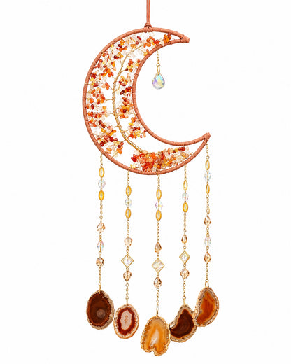 Amber Moon Crystal Suncatcher