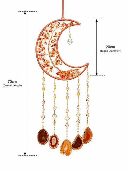 Amber Moon Crystal Suncatcher