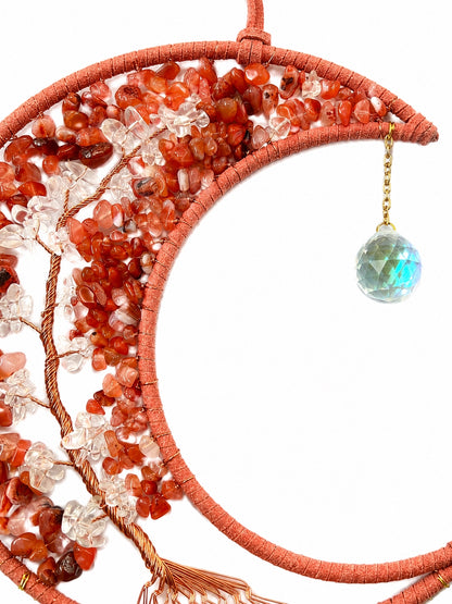 Amber Moon Crystal Suncatcher