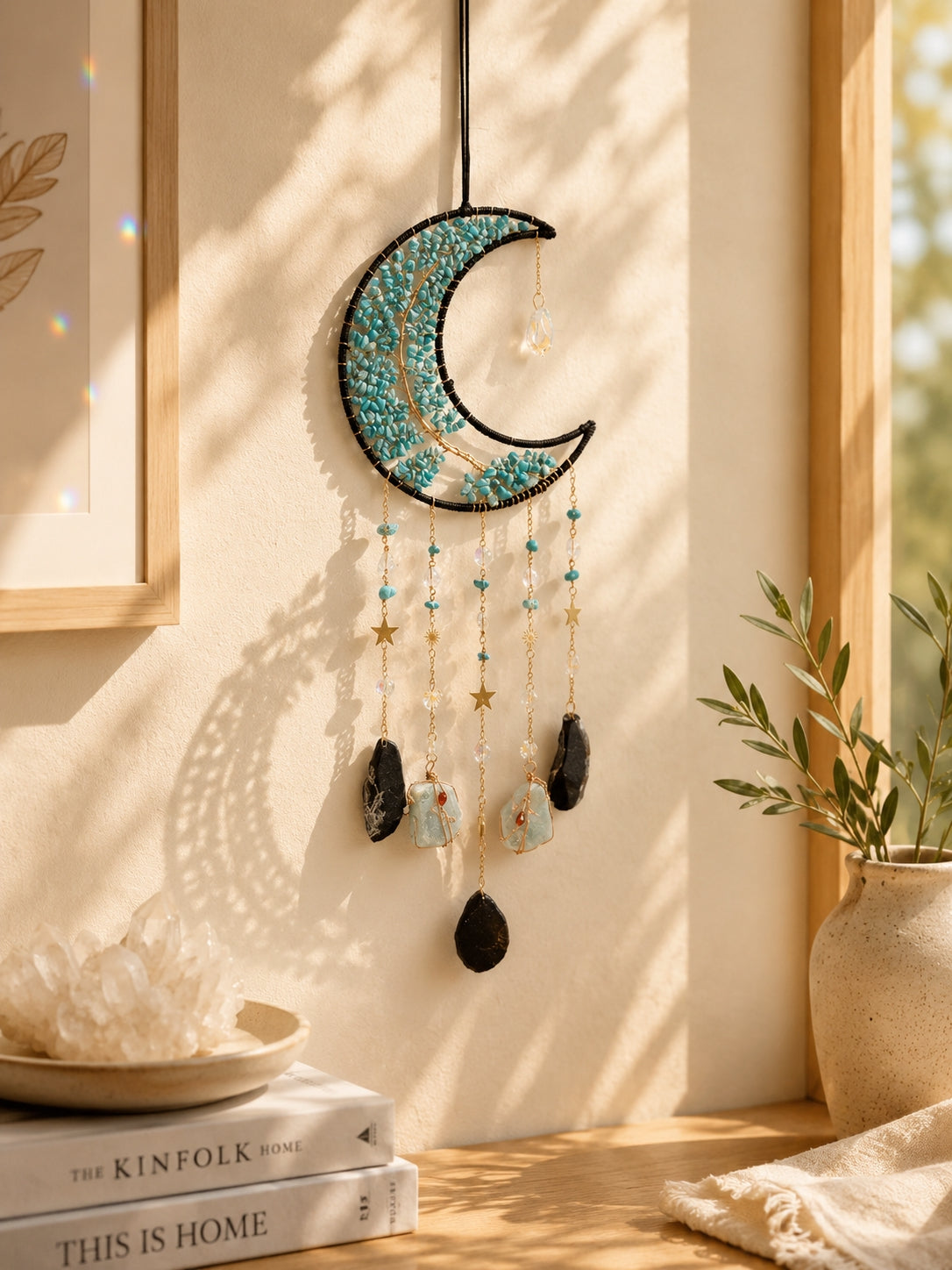 Moonlit Tide Crystal Wall Hanging