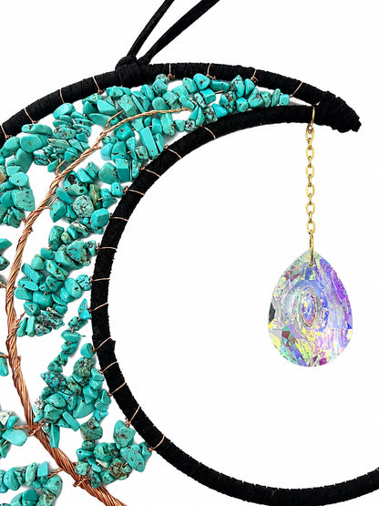 Moonlit Tide Crystal Wall Hanging