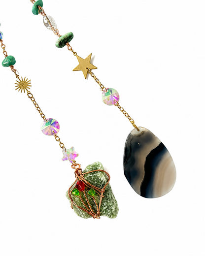 Moonlit Tide Crystal Wall Hanging
