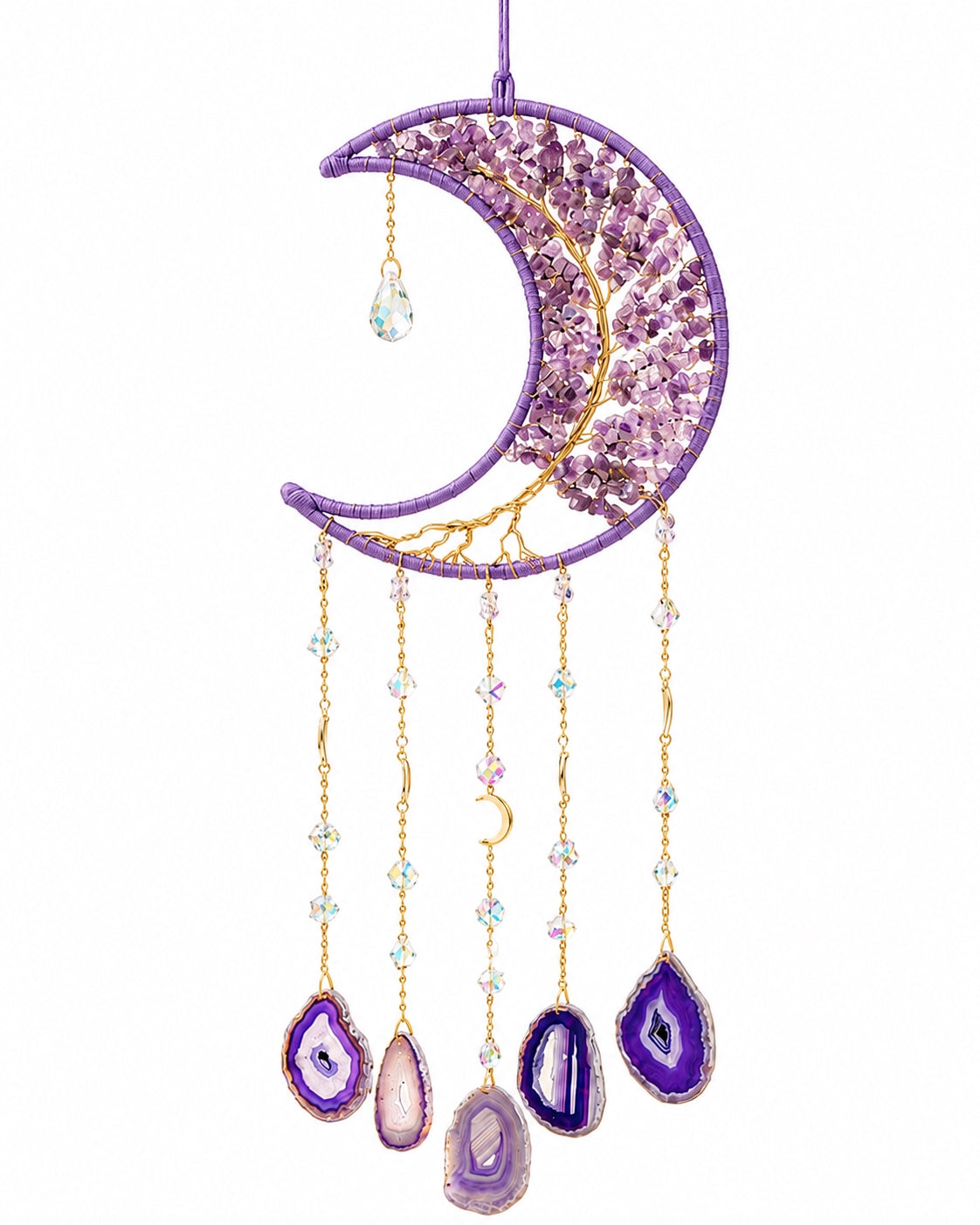 Violet Moon Crystal Wall Hanging