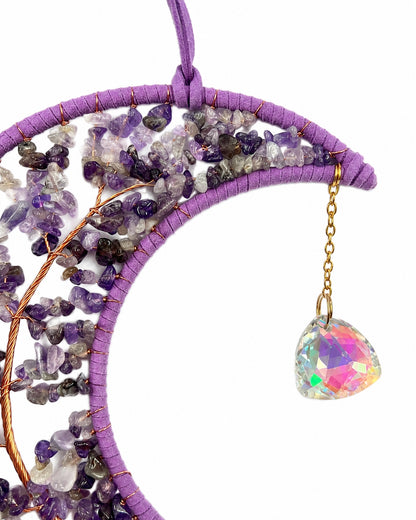 Violet Moon Crystal Wall Hanging