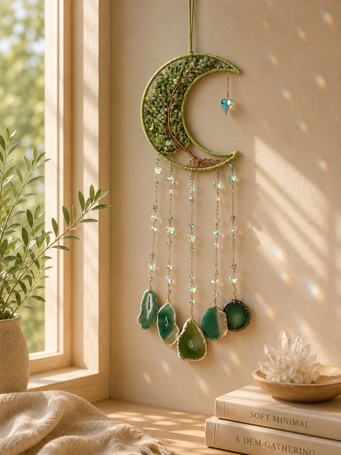 Emerald Grove Crystal Wall Hanging