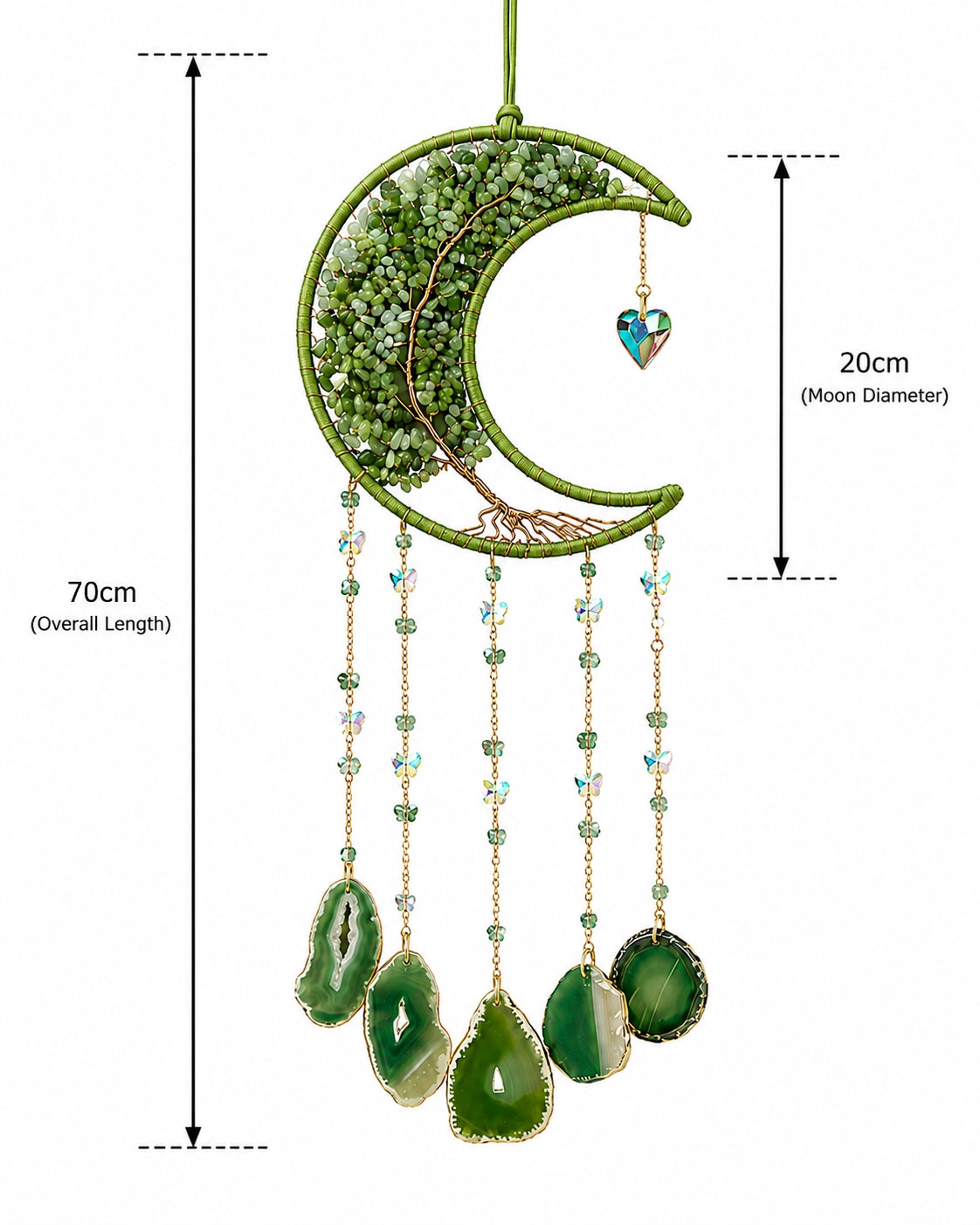 Emerald Grove Crystal Wall Hanging