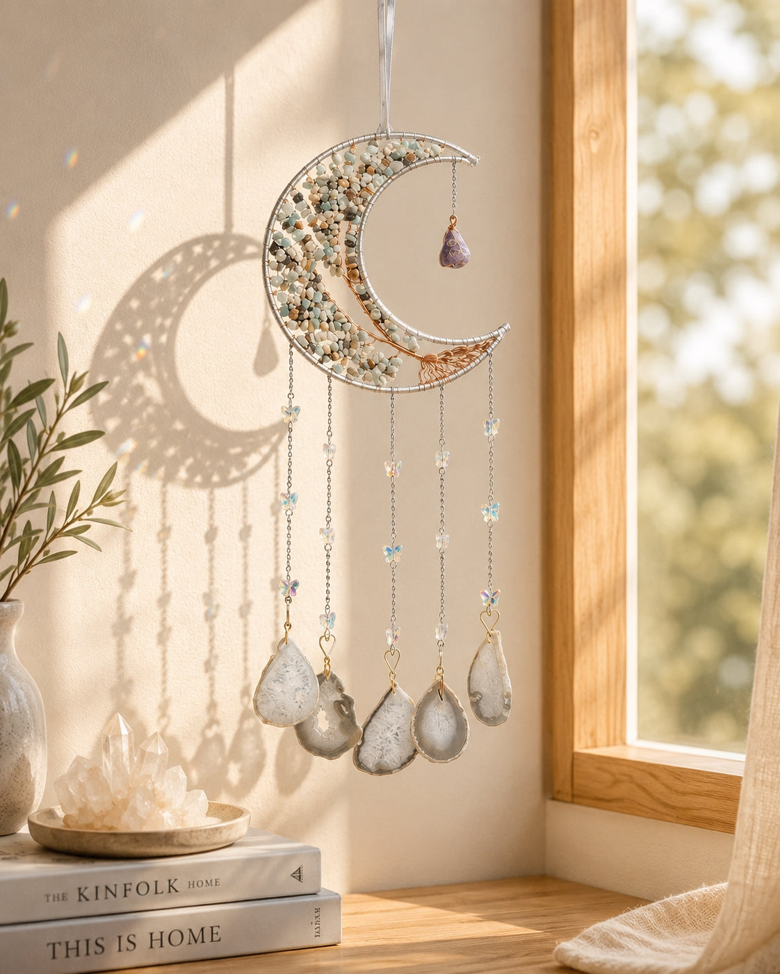 Moonlit Whisper Crystal Wall Hanging