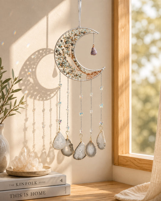 Moonlit Whisper Crystal Wall Hanging