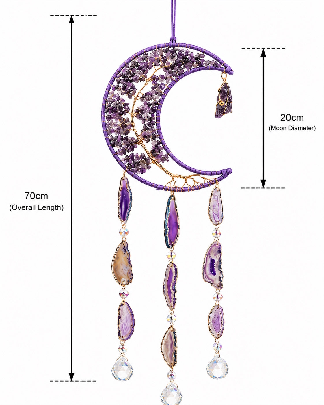 Moonlit Reverie – Amethyst Dream Catcher