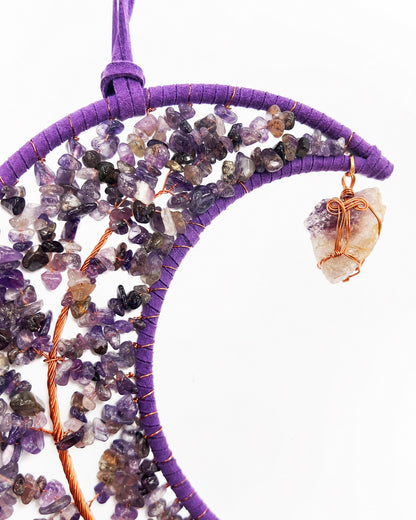 Moonlit Reverie – Amethyst Dream Catcher
