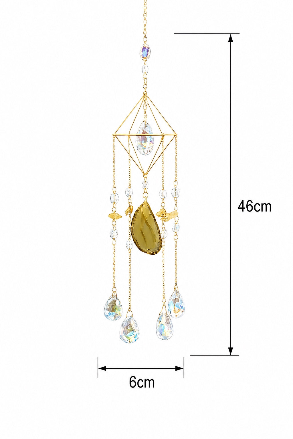Golden Solstice – Crystal Prism Suncatcher