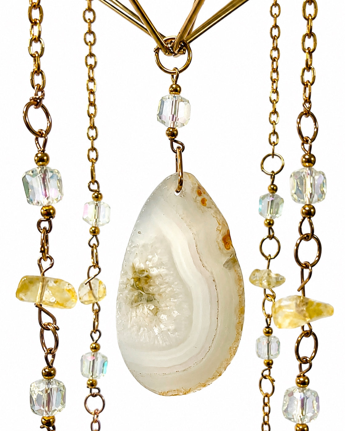 Golden Solstice – Crystal Prism Suncatcher