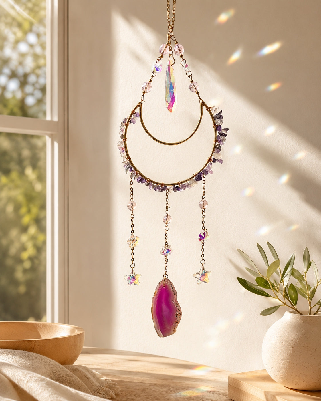 Moonlit Amethyst Suncatcher
